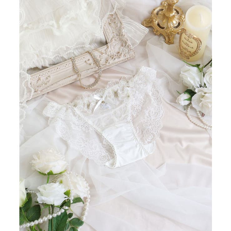 ホワイト(001) | リタ レースショーツ | Risa Magli