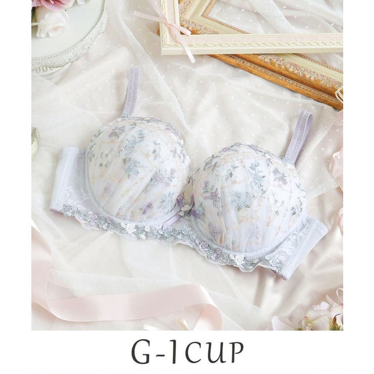 ブルー(092) | エステル ブラジャー （G－I） ＜Glamor Bra／バストアップタイプ＞ | Risa Magli