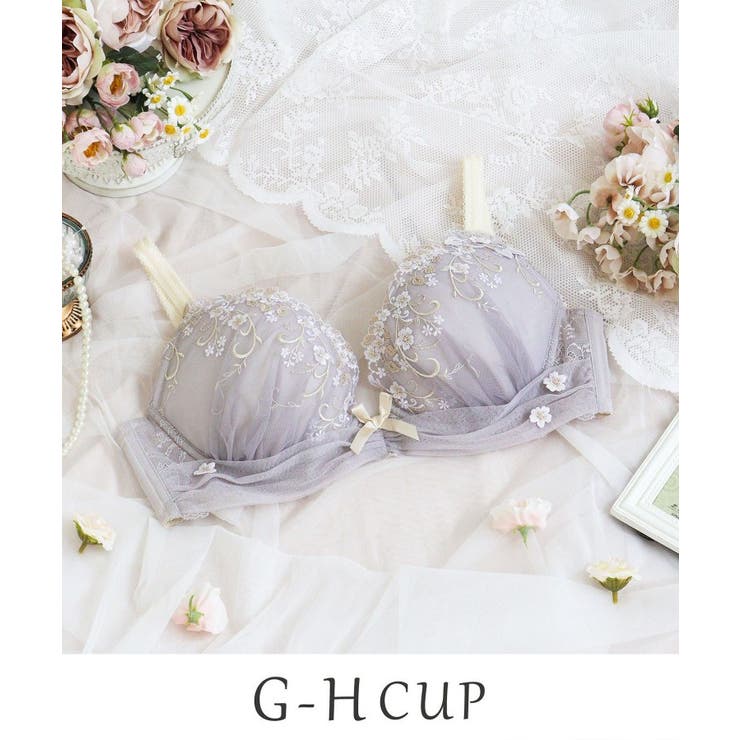 ライトグレー(011) | ストロ ブラジャー （G－H） ＜Glamor Bra／サイドすっきりタイプ＞ | Risa Magli