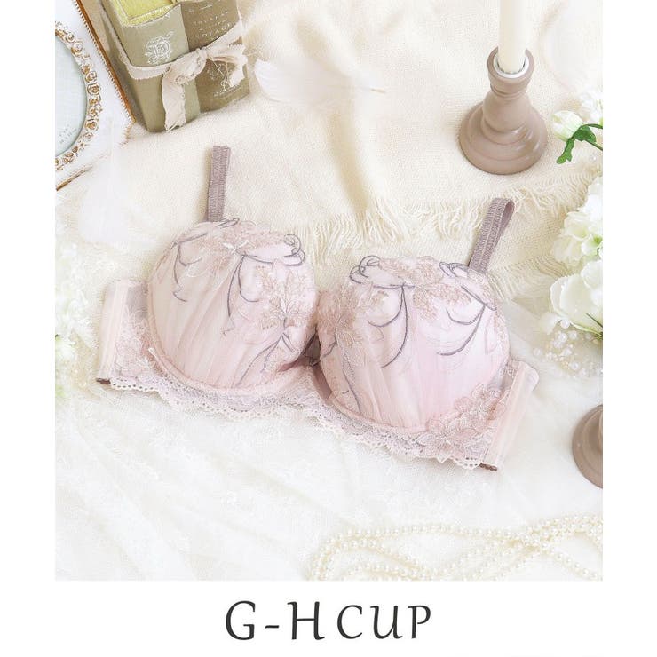 ピンク(071) | ジェシカ ブラジャー （G－H） ＜Glamor Bra／バストアップタイプ＞ | Risa Magli