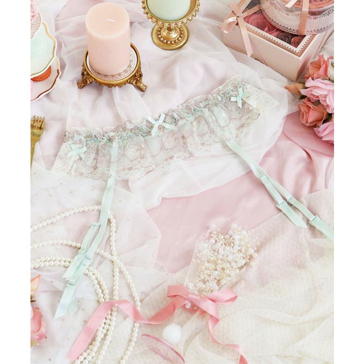 クリーム(054) | ヘルティー ガーターベルト | Risa Magli