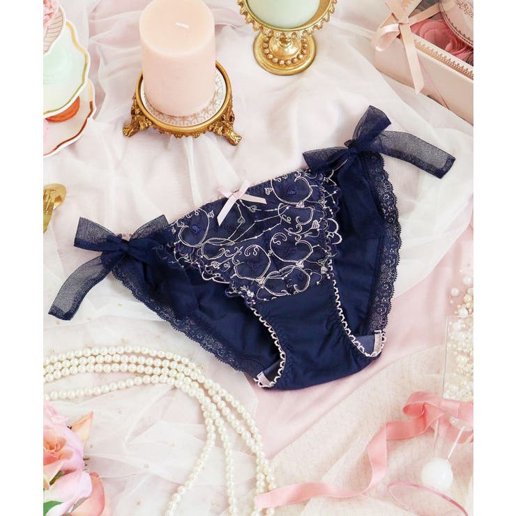 ネイビー(094) | ヘルティー リボンショーツ | Risa Magli