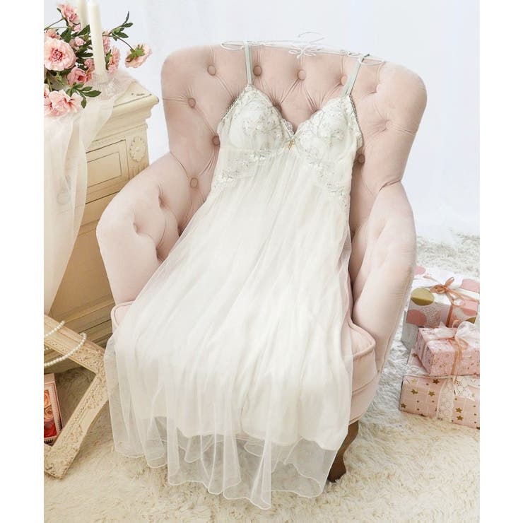 ホワイト(001) | フローチェ カップ付マキシワンピース | Risa Magli