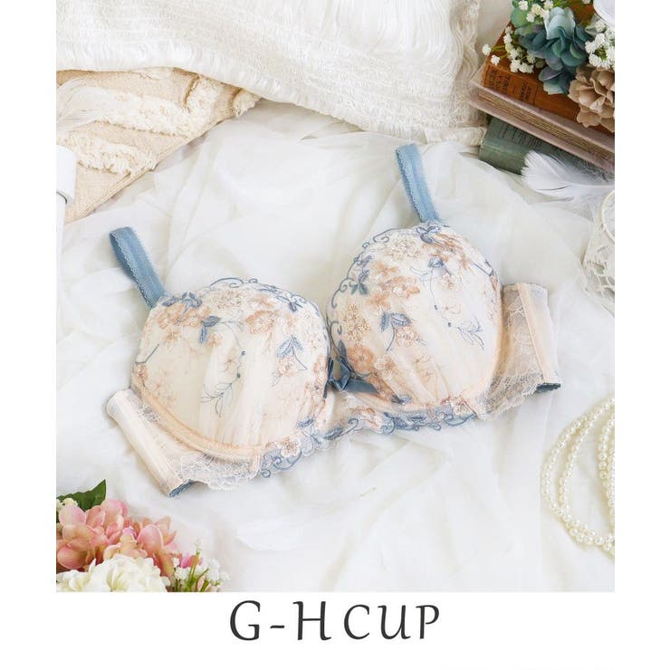 クリーム(054) | エリアン ブラジャー (G-H) ＜Glamor Bra／バストアップタイプ＞ | Risa Magli