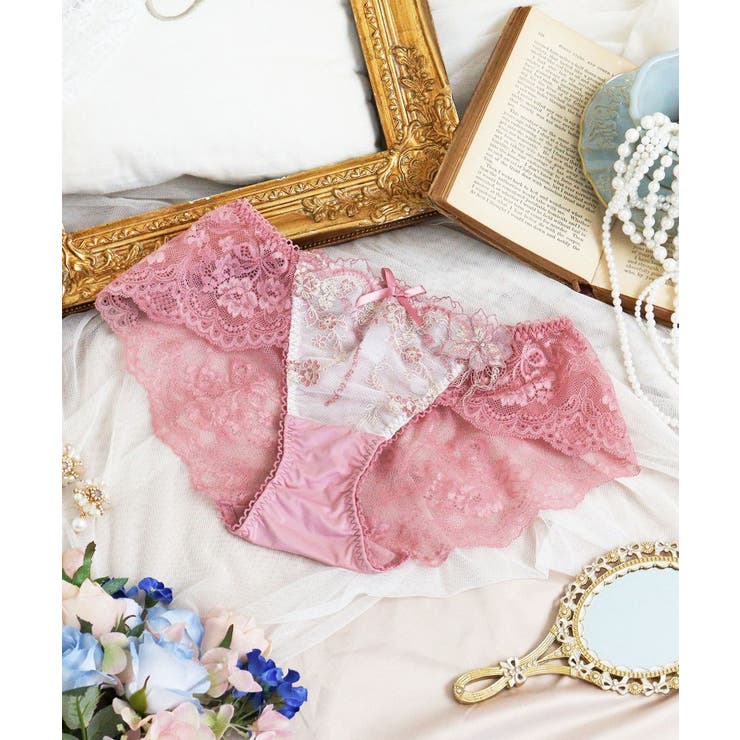 ピンク(071) | アルベルタ レースショーツ | Risa Magli