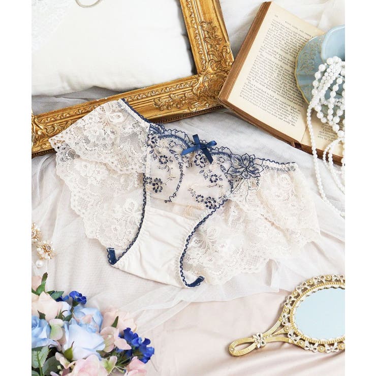 ネイビー(094) | アルベルタ レースショーツ | Risa Magli