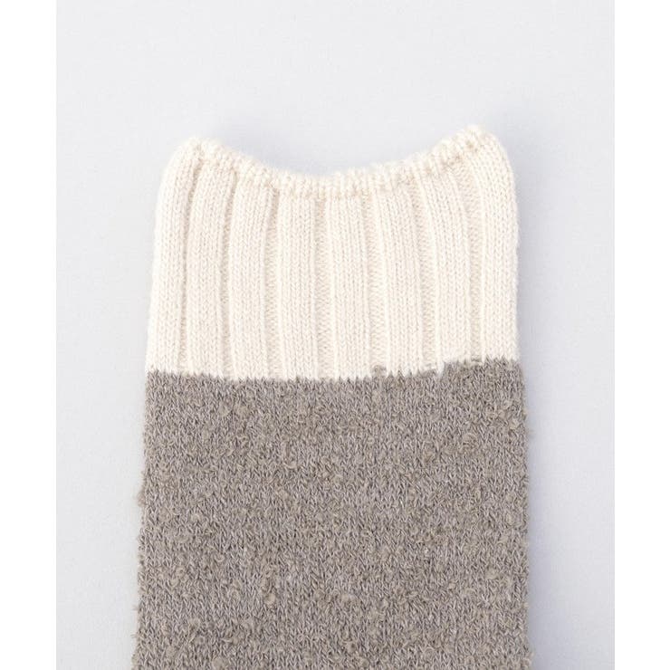 内側シルク2重編み ウール混 もこもこ靴下 茶色 ＜絹屋＞ | 212 KITCHEN STORE | 詳細画像2 