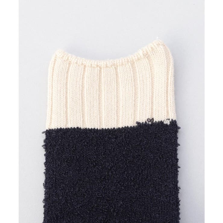 内側シルク2重編み ウール混 もこもこ靴下 紺色 ＜絹屋＞ | 212 KITCHEN STORE | 詳細画像2 