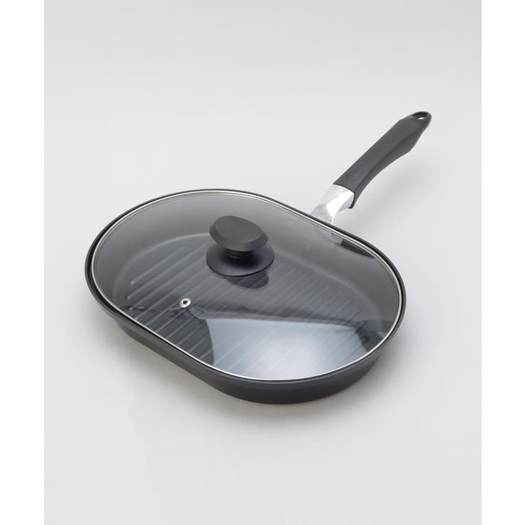 グリルファン ふっ素加工IH対応ガラス蓋付ワイドパン | 212 KITCHEN STORE | 詳細画像1 