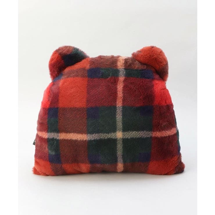 チェックファー ベアクッション レッド | 212 KITCHEN STORE | 詳細画像1 