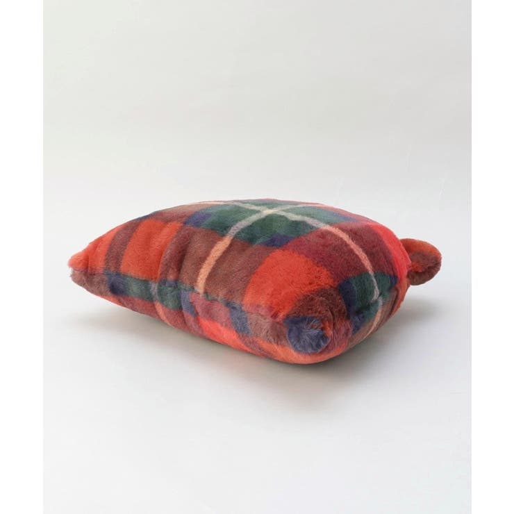 チェックファー ベアクッション レッド | 212 KITCHEN STORE | 詳細画像2 