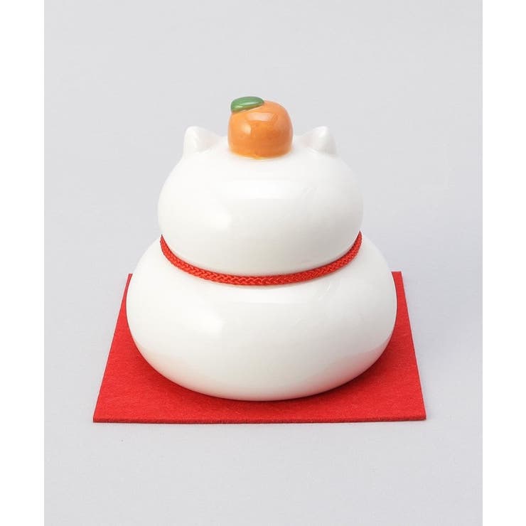 陶器の猫鏡餅 L[品番：WRDW0226289]｜212 KITCHEN STORE（トゥワントゥ
