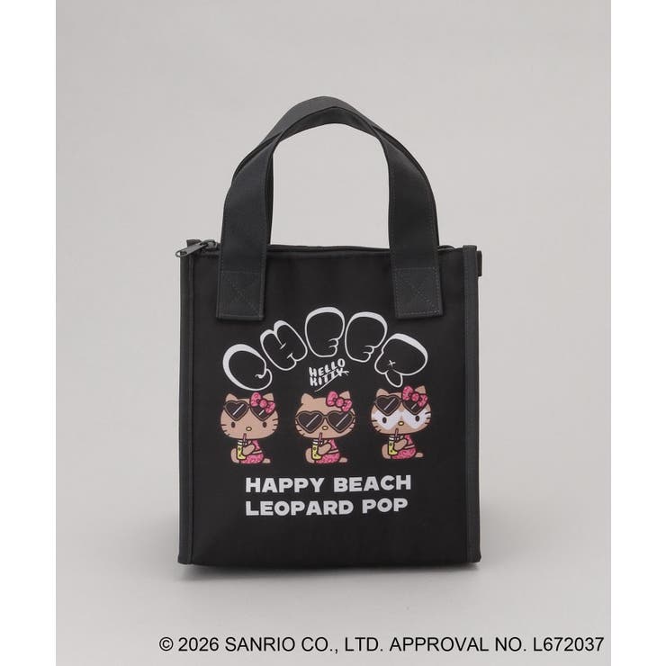 日焼けハローキティ 三角マチ保冷バッグ LEOPARD BK | 212 KITCHEN STORE | 詳細画像1 