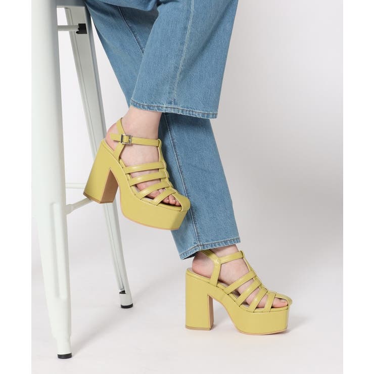 【韓国ファッション】厚底 プラットフォーム グルカサンダル Shoes in Closet（シューズインクローゼット）の「厚底