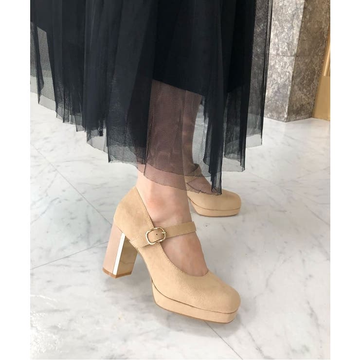 メッキプレートヒールストラップパンプス 結婚式二次会 パーティー 24SS | ESPERANZA | 詳細画像1 
