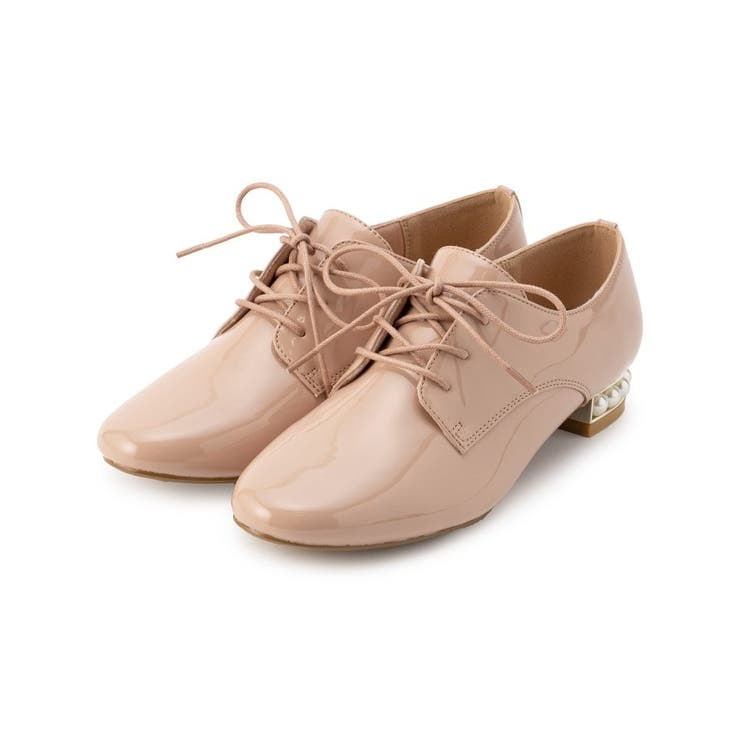 ブラウン(245) | フェイクパールヒールレースアップシューズ 24SS | ESPERANZA