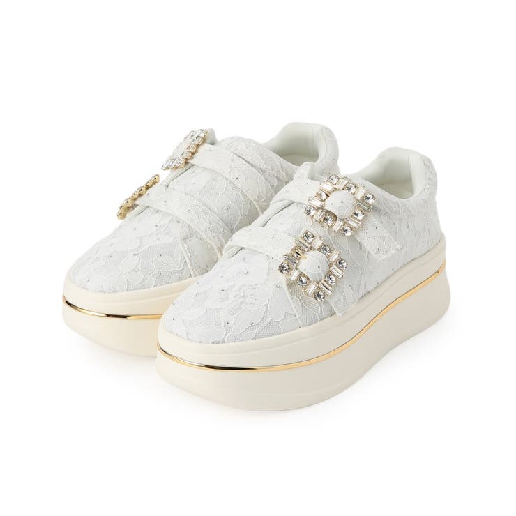 ビジューバックルWストラップレーススニーカー | ESPERANZA | 詳細画像7 