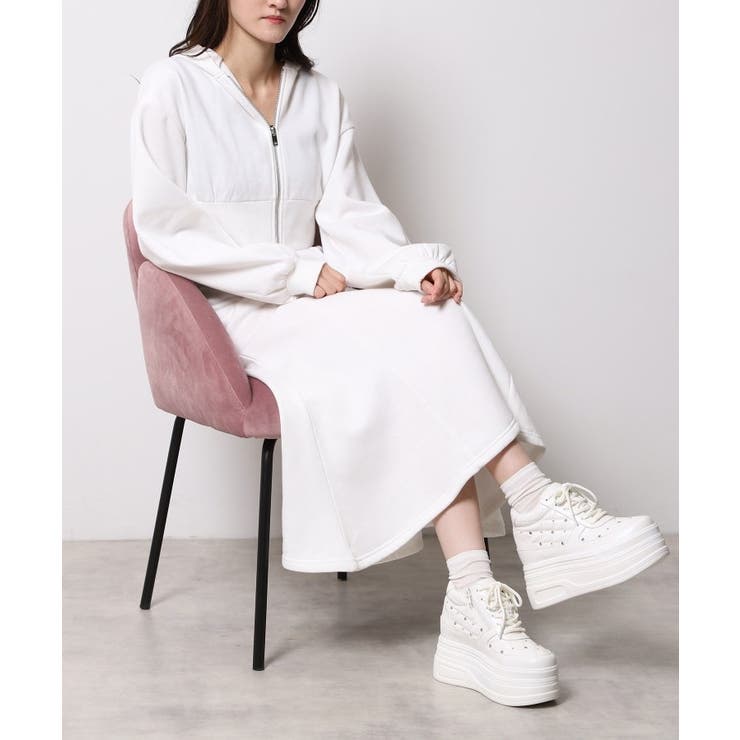 きゅんフィット厚底フラットキルティングスタッズスニーカー | ESPERANZA | 詳細画像3 