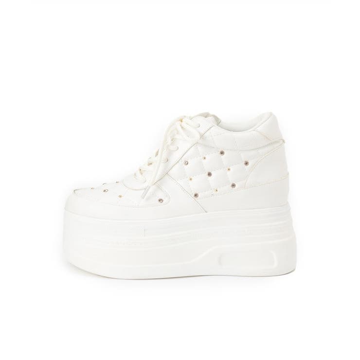 きゅんフィット厚底フラットキルティングスタッズスニーカー | ESPERANZA | 詳細画像13 