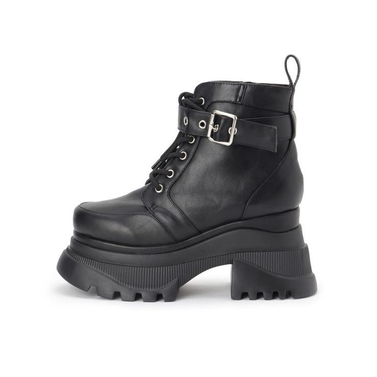 レースアップバックル厚底ブーツ | ESPERANZA | 詳細画像15 