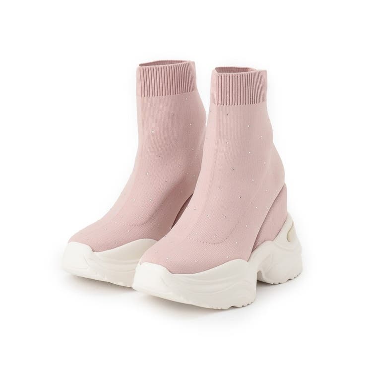 スニーカーソールラインストーンニットブーツ | ESPERANZA | 詳細画像11 