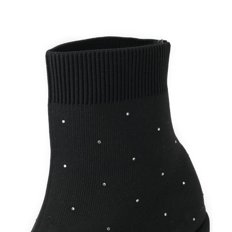 スニーカーソールラインストーンニットブーツ | ESPERANZA | 詳細画像20 