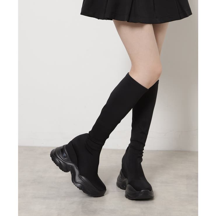 【楽ちん×美脚】スニーカーソールストレッチロングブーツ | ESPERANZA | 詳細画像4 