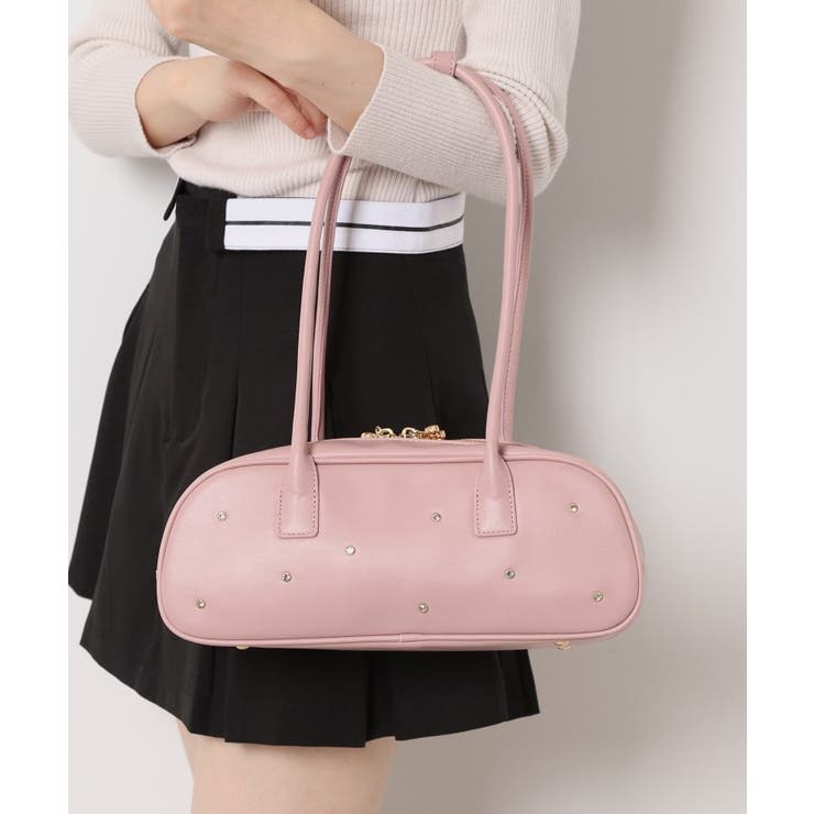 ピンク(072) | ラインストーンボストンバッグ | ESPERANZA