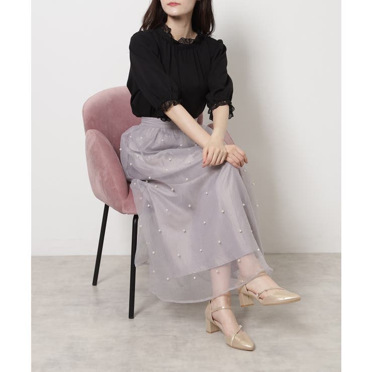 ポインテッドトゥパール調付きセパレートパンプス | ESPERANZA | 詳細画像7 