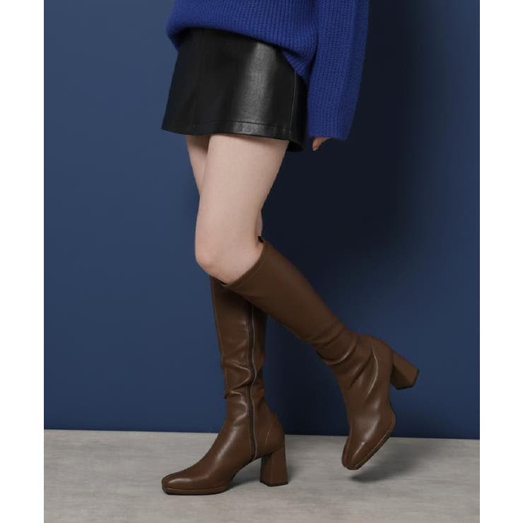 モカブラウン(042) | スクエアトゥロングブーツ | ESPERANZA