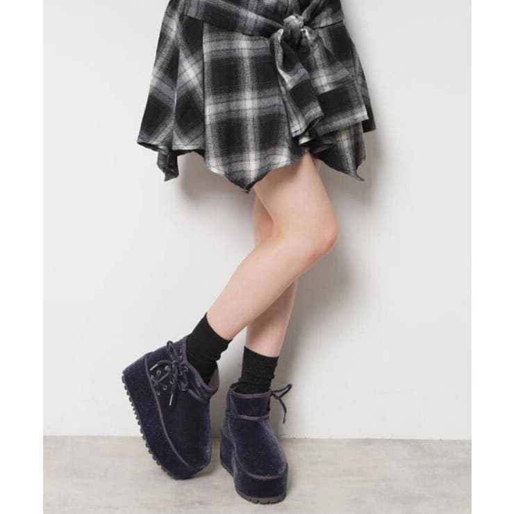 厚底レースアップリボンフェイクムートンブーツ | ESPERANZA | 詳細画像5 