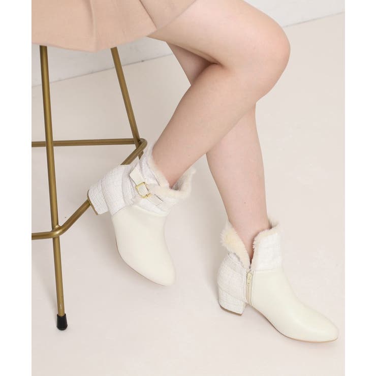 折り返しフェイクファー2WAYショートブーツ | ESPERANZA | 詳細画像2 