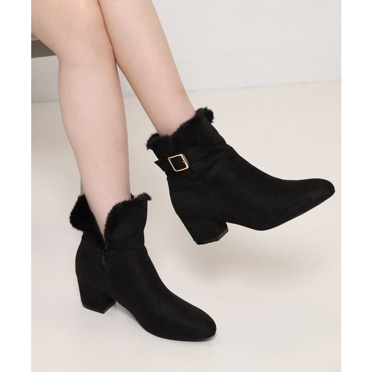 折り返しフェイクファー2WAYショートブーツ | ESPERANZA | 詳細画像5 