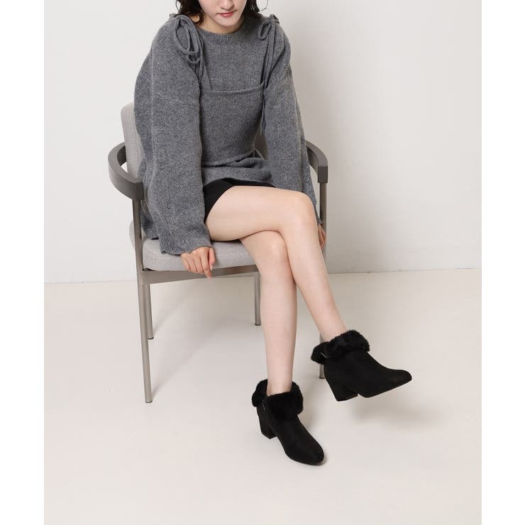 折り返しフェイクファー2WAYショートブーツ | ESPERANZA | 詳細画像6 