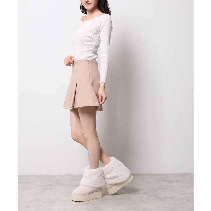 【EC先行販売】フェイクファー付き2WAYムートン調ブーツ | ESPERANZA | 詳細画像13 