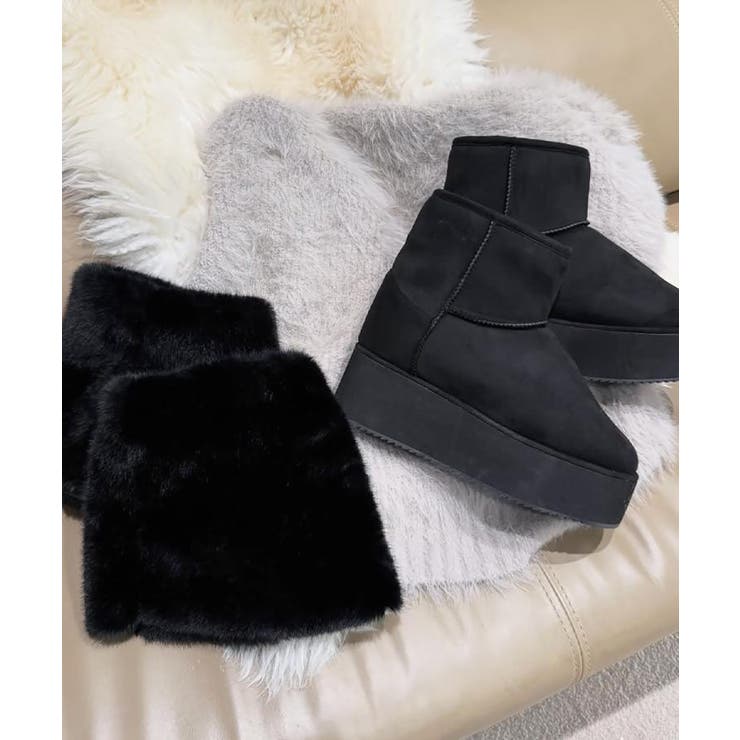 【EC先行販売】フェイクファー付き2WAYムートン調ブーツ | ESPERANZA | 詳細画像27 