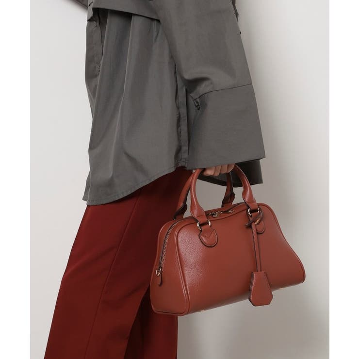 モカブラウン(042) | シボフェイクレザー2WAYボストンバッグ | ESPERANZA