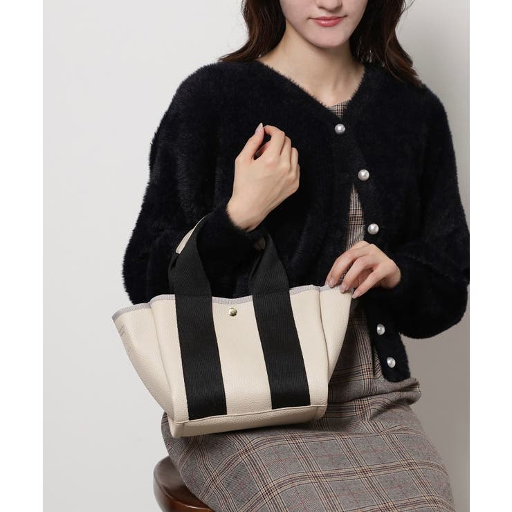 ベージュ(052) | ショルダー付き2WAYテープトートバッグ | ESPERANZA