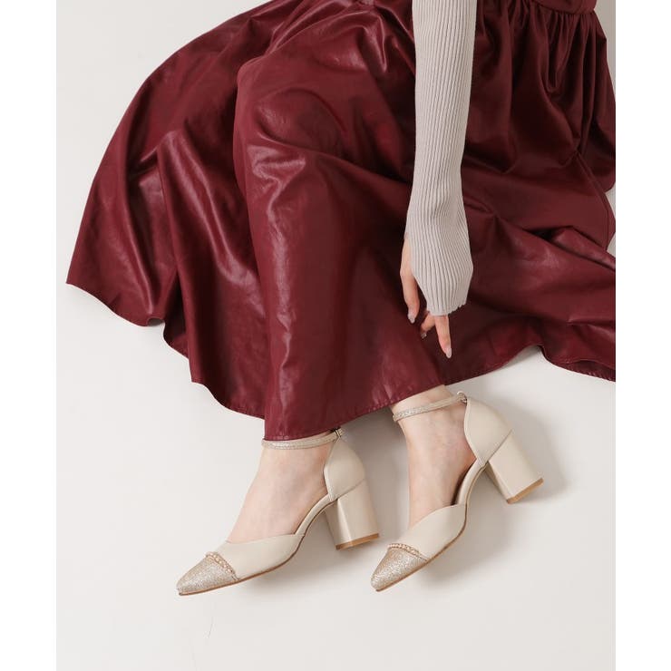 アイボリー(304) | チェーンベルトセパレートパンプス | ESPERANZA