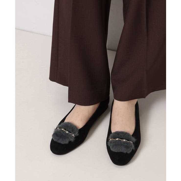 ビジューフェイクファーフラットパンプス | ESPERANZA | 詳細画像5 