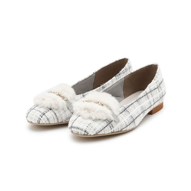 ビジューフェイクファーフラットパンプス | ESPERANZA | 詳細画像12 