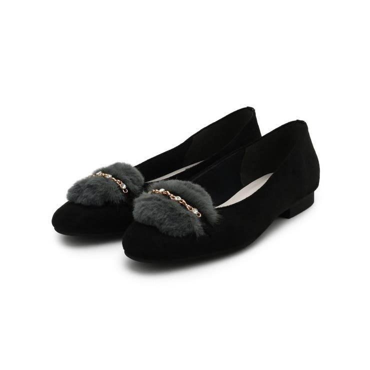 ビジューフェイクファーフラットパンプス | ESPERANZA | 詳細画像13 