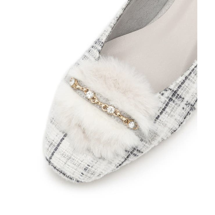 ビジューフェイクファーフラットパンプス | ESPERANZA | 詳細画像19 