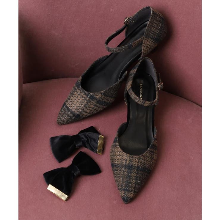 【EC限定】ベルベットリボン2WAYセパレートパンプス | ESPERANZA | 詳細画像14 