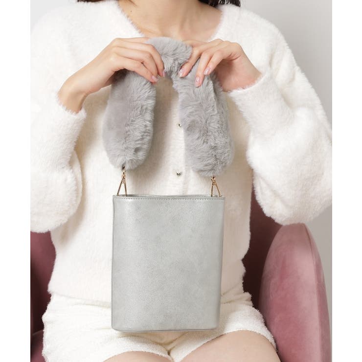 シルバー(906) | フェイクファーハンドル3WAYミニショルダーバッグ | ESPERANZA