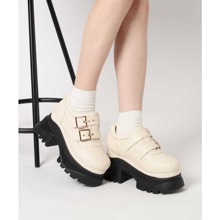 ダブルストラップ厚底スニーカー[品番：WRDW0213053]｜ESPERANZA