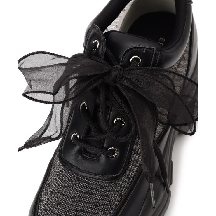 きゅんフィットインソールチュールリボンスニーカー | ESPERANZA | 詳細画像10 