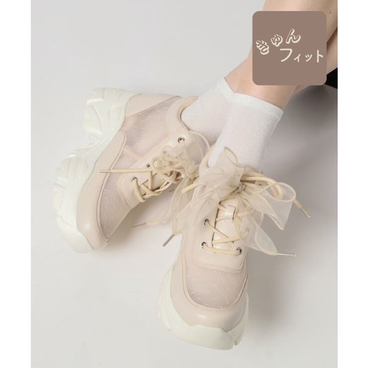 きゅんフィットインソールチュールリボンスニーカー | ESPERANZA | 詳細画像18 