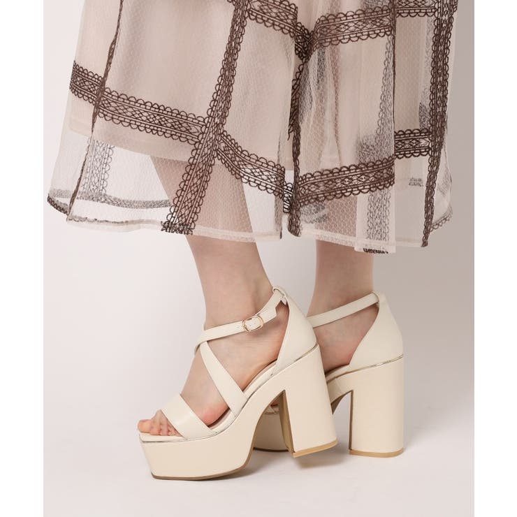 【ラク盛り／サンダル】リピーター続出／脚長美脚 クロスストラップサンダル | ESPERANZA | 詳細画像3 