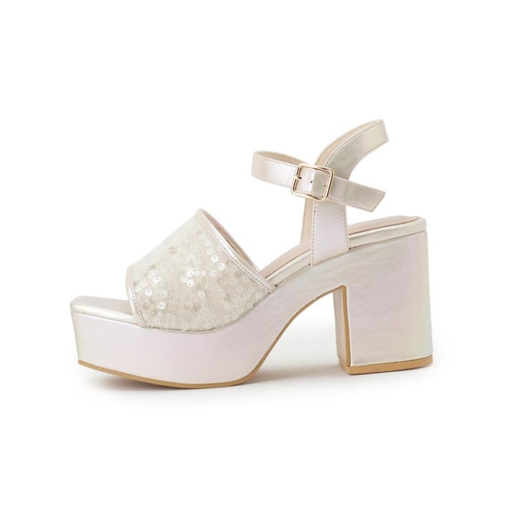 【ラク盛り／サンダル】リピーター続出／脚長美脚 スパンコール厚底サンダル | ESPERANZA | 詳細画像3 